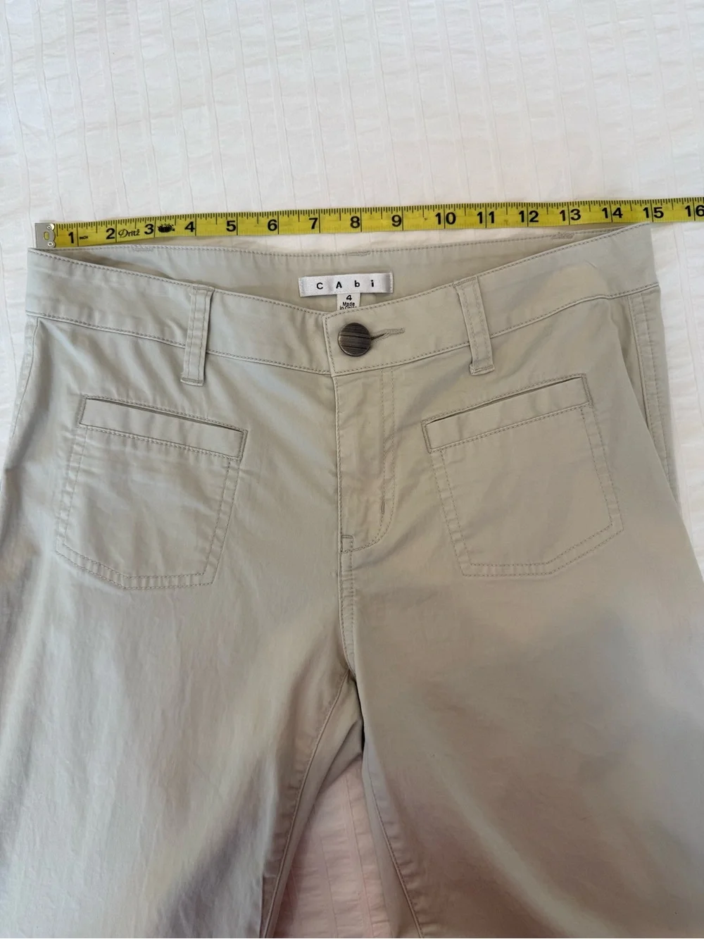 Cabi Sandy Trouser Tan Dress Flare Long Pants Size 4 - Picture 3 of 6